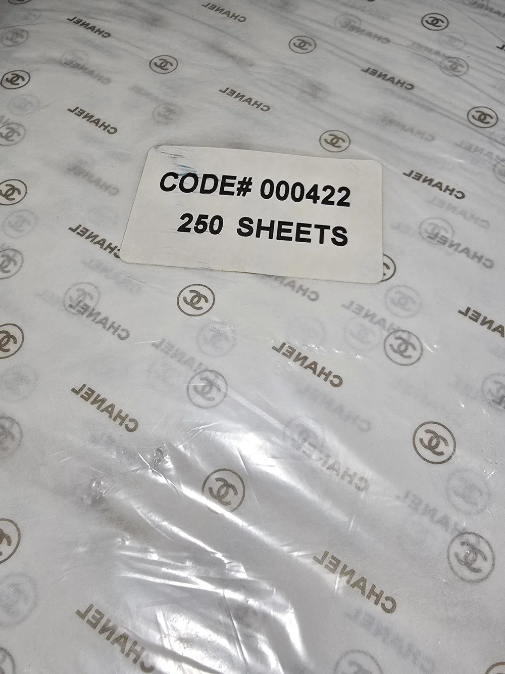 CHANEL White Bedding Sheets with Gold Logo Print